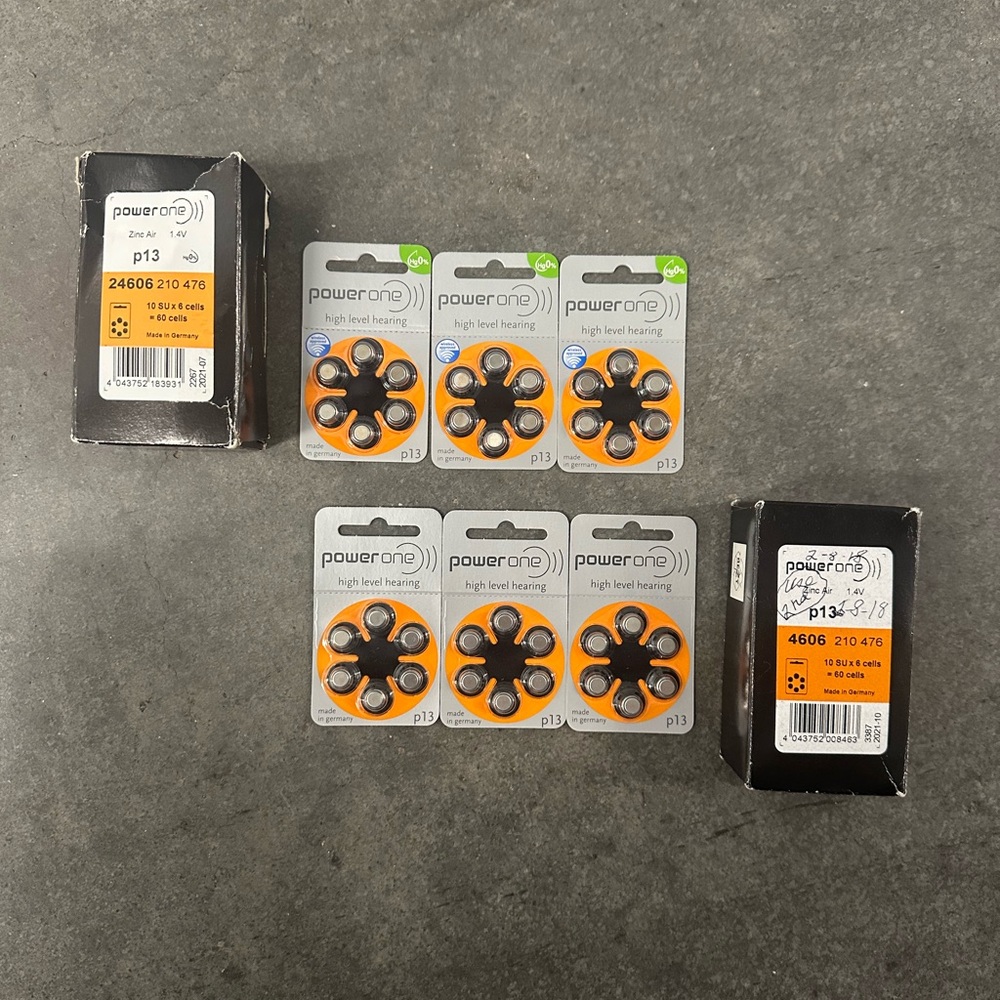 Hearing Aid Batteries - Orange